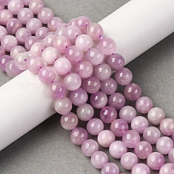 Круглые нити из натурального кунцита G-F289-36-8mm