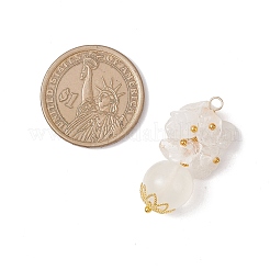 3 шт. 3 круглых подвески из вишневого кварцевого стекла&nbsp;PALLOY-JF04288