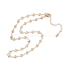 Простые ожерелья из сплава в форме сердца для женщин NJEW-K384-05KCG