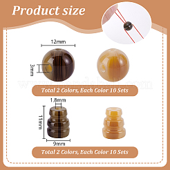 20 набор из 2-х цветных бусин из смолы «гуру»&nbsp;RESI-PH0002-62