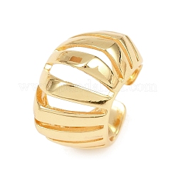 Латунь регулируемые манжеты кольца RJEW-C140-05G