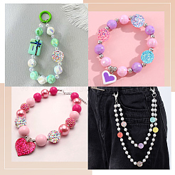 26pcs 13 styles de perles acryliques opaques&nbsp;MACR-PA0001-85