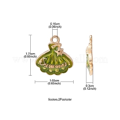 10шт 5 цвета сплава эмалевые подвески&nbsp;FIND-YW0003-71