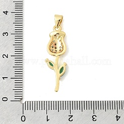 Pendentifs avec zircon cubiques à micro-pavés en laiton&nbsp;KK-A296-07E-G