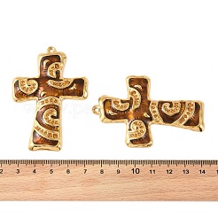 Große Anhänger aus Edelstahl 304 mit Emaille-Strassen&nbsp;STAS-L314-09G-02