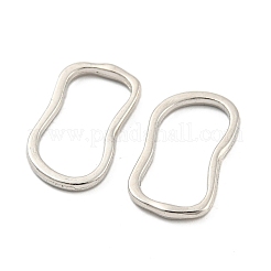 合金フレームコネクター  オーバル  プラチナ  20x11x1.5mm  内径：18x8mm&nbsp;FIND-A039-06P