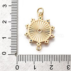 Подвески-подвески из латуни с разноцветными кубическими цирконами и солнечными подвесками&nbsp;KK-M318-13G