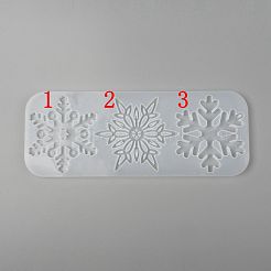 Рождественские поделки снежинки силиконовые кулон Молды DIY-P006-31