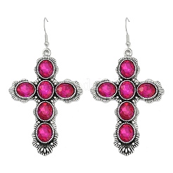 Серьги-подвески из сплава стекла для женщин&nbsp;LS-EJEW-U053-03AS-02