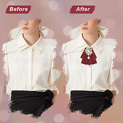 Регулируемые галстуки-бабочки из полиэстера со стразами&nbsp;AJEW-WH0270-179A