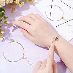 6 шт. 304 нержавеющая сталь эмалированная витая цепь браслет изготовление STAS-UN0029-33