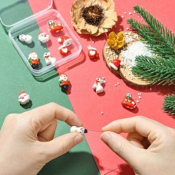 14 Stück 7 Stile Weihnachten handgefertigte Porzellanperlen&nbsp;PORC-CJ0001-36