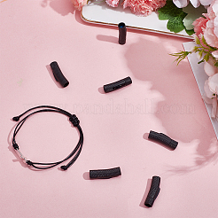 304ステンレススチール製バヨネット留め具6個  チューブ  丸い穴  ブラック  30x8mm  穴：6.5mm&nbsp;STAS-DR0001-18EB