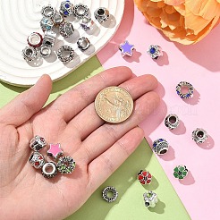 30 шт. 10 стиля сплава европейских бусин MPDL-YW0001-03