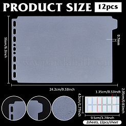 Пластиковые индексные листы-разделители для блокнотов с дисками&nbsp;AJEW-WH0270-720A