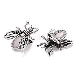 Broches à revers en quartz rose naturel et alliage&nbsp;GG-N001-04AS-01