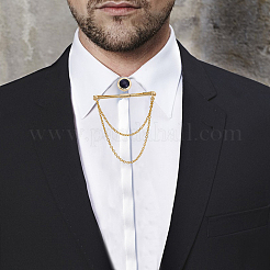 1 шт. латунные подвесные цепи булавки для воротника зажимы для галстука DIY-CA0005-89G