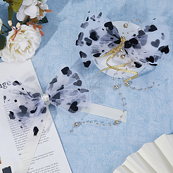 Сетчатая ткань из полиэстера с рисунком сердца SENE-WH0003-46