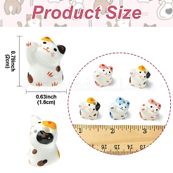 6 шт. 3-х цветные яркие глазурованные фарфоровые бусины ручной работы&nbsp;PORC-YW0001-32