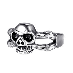 Тибетский стиль сплава палец кольца&nbsp;FS-WG69790-02