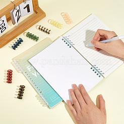 18 Stück 9 Farben 5-Ring-Kunststoff-Loseblatt-Buchbinder mit Scharnierringen&nbsp;FIND-CP0002-34