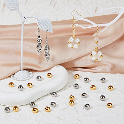 50 шт. 2 цвета 304 нержавеющая сталь европейские бусины&nbsp;STAS-DC0015-63