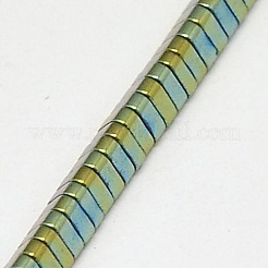 Electroplate non magnetici ematite sintetico fili di perline&nbsp;G-J174-3x3mm-06