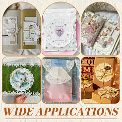 800 шт. 8 видов кружевной бумажной пергаментной бумаги&nbsp;AJEW-TW0001-14