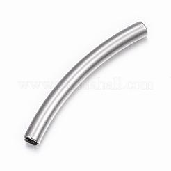 変色しにくい304ステンレススチールチューブビーズ  ステンレス鋼色  30x3mm  穴：2mm&nbsp;STAS-G137-36P