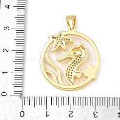 Подвески из морской латуни с микропаве из кубических цирконий&nbsp;LS-KK-K411-04B-G