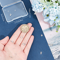 6 шт. 2 застежки-карабины из стерлингового серебра 925-го размера&nbsp;STER-BBC0005-57S