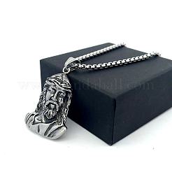 Религиозные подвески в виде головы Иисуса из нержавеющей стали 304 для мужчин и женщин.&nbsp;ZK3713