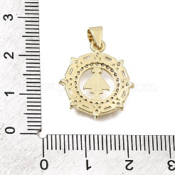 Ciondoli religiosi in ottone micro pavé con zirconi cubici trasparenti&nbsp;CU-CBAE7DF-10G-07