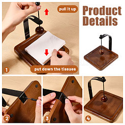 Сосна с железным держателем для салфеток AJEW-WH0609-141