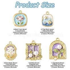 10 шт. 5 стиля 2 цвета эмалевые подвески из сплава FIND-FS0004-47