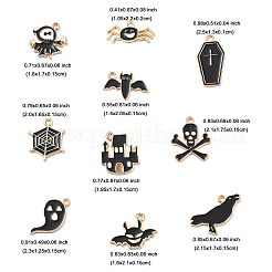 20шт 10 стиля хэллоуин подвески из сплава эмали&nbsp;ENAM-FP0002-91