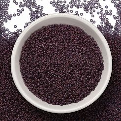 トーホー 8/0 デミラウンドビーズ  日本製シードビーズ  (633f) アメジスト 透明ゴールド 光沢 マット  3x1.15mm  穴：1.2mm  約3722個/50g&nbsp;Y-SEED-DR08-0633F