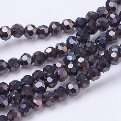 Chapelets de perles en verre électroplaqué&nbsp;EGLA-R042-4mm-05