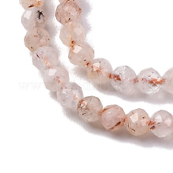 Нити бусин из натурального рутилированного кварца G-G188-B07-01