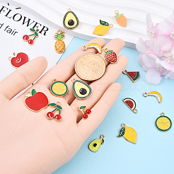 60шт 15 стиля подвески из сплава с эмалью&nbsp;ENAM-YW0004-87