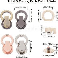 20 комплект двухцветных застежек для подвески сумок из сплава DIY-GF0007-32