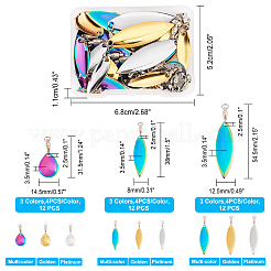 24шт железные рыболовные приманки AJEW-FH0002-36