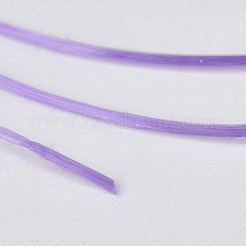 フラット弾性クリスタルストリング  弾性ビーズ糸  ストレッチブレスレット作り用  暗い蘭  0.4mm  約16.4ヤード（15m）/ロール&nbsp;EW-G010-A14