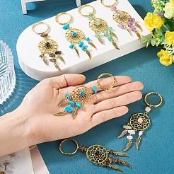 10 шт. 5 стиля: натуральный тигровый глаз KEYC-TA00036