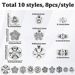 80шт 10 стиля бусины из сплава в тибетском стиле&nbsp;TIBE-SC0002-46