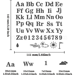 Трафареты для штампов из нержавеющей стали DIY-WH0279-144