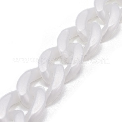 Chaîne de cas de téléphone à chaîne gourmette acrylique opaque&nbsp;HJEW-JM00490