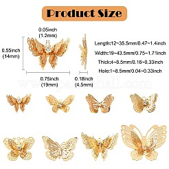 16шт 8 стиля латунные подвески&nbsp;KK-CJ0002-58