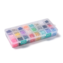 240гр 24-хцветные бусины из полимерной глины ручной работы CLAY-JP0001-10-8mm