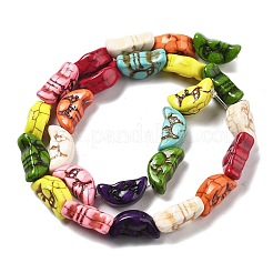 Синтетических нитей бирюзовые бусы G-B140-E01